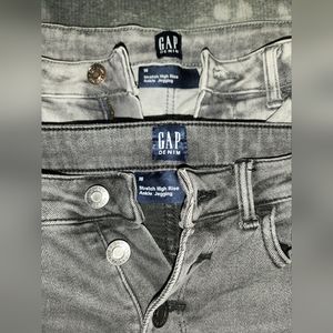 Gap denim kids stretch denim high rise ankle jeggings(2 pair, sold together)